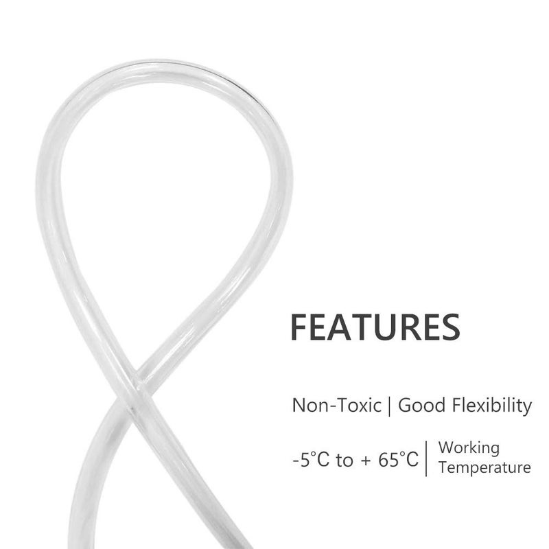 Eastrans 50ft x 5/8" ID Clear Vinyl Tubing, Flexible Hybrid PVC Tubing Hose, Lightweight Plastic Tube UV Chemical Resistant Vinyl Hose, BPA Free and Non Toxic - Image 3